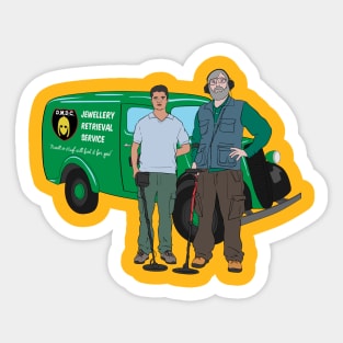 Russell & Hugh - Jewellery Retrieval Service - DMDC - Detectorists Sticker